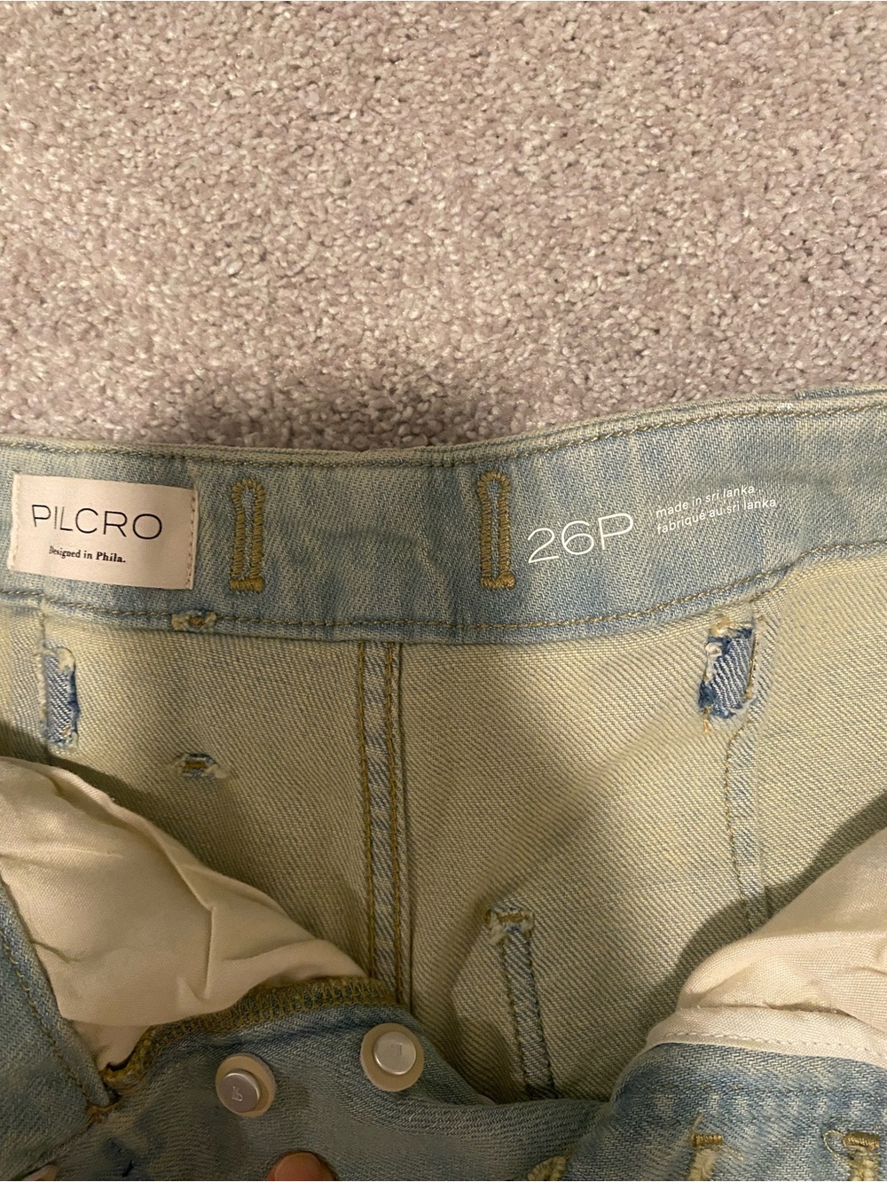 Pilcro Metallic Silver Women’s Crop Pants - Picture 5 of 11